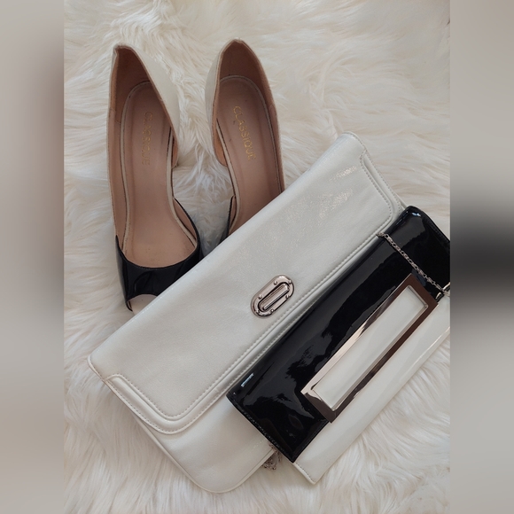 Black and white shoes with 2 clutches - Picture 9 of 13